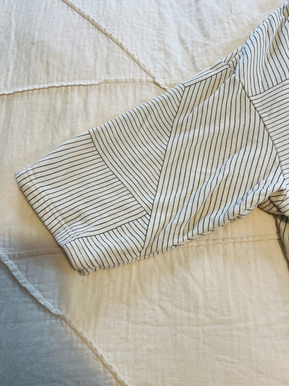 Anthropologie Cream Ribbed Scoop-Neck Sweater with Multicolor Pocket - Picture 6 of 12